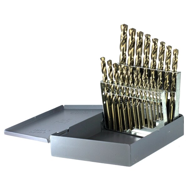 21PC DRILL SET 1/16-1/4 BY 64ths 9/32-1/2 BY 32nd